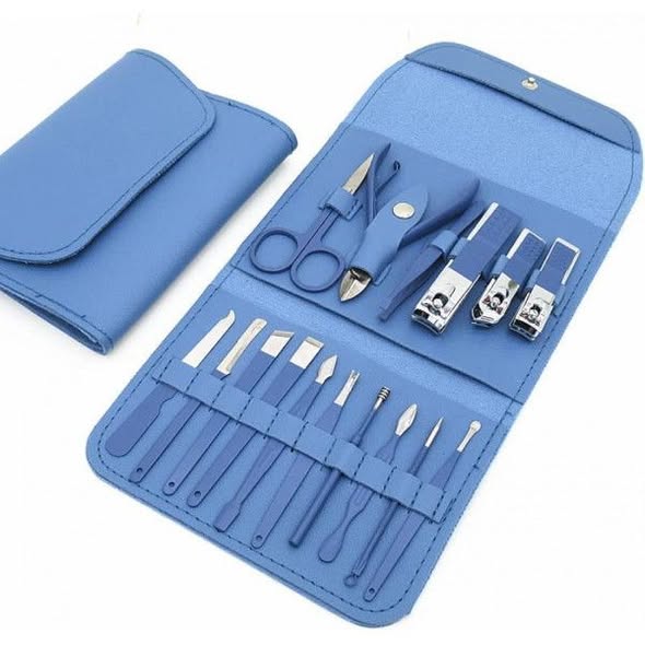 🧰 16pcs Stainless Steel Nail Cutter Tool Set – Pedicure (Nail Clippers)