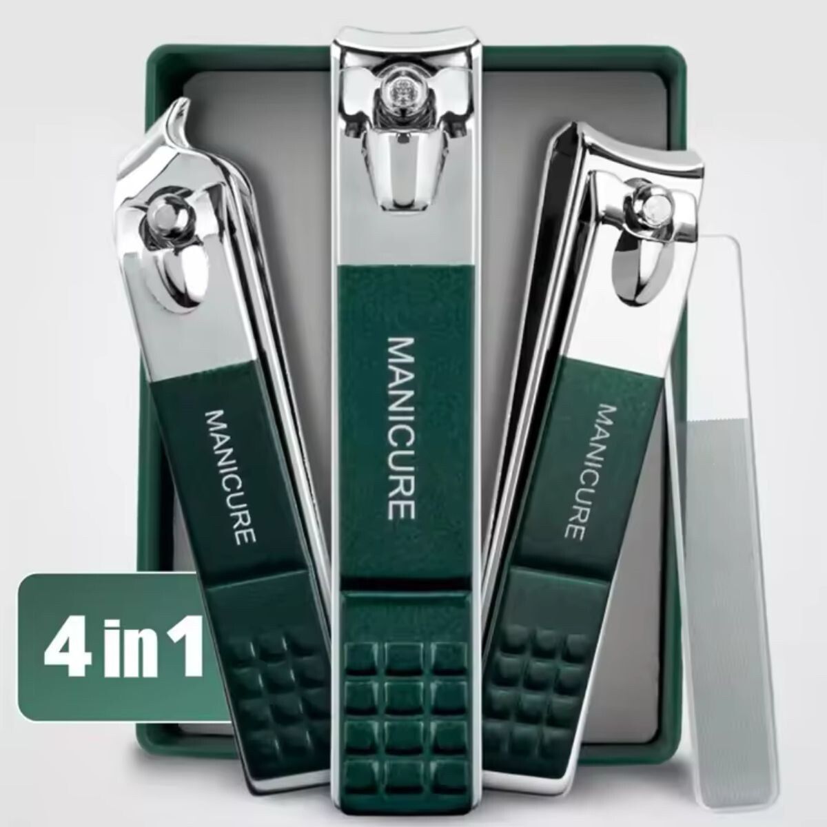 4pcs Nail Clippers with A Portable Protective Cover