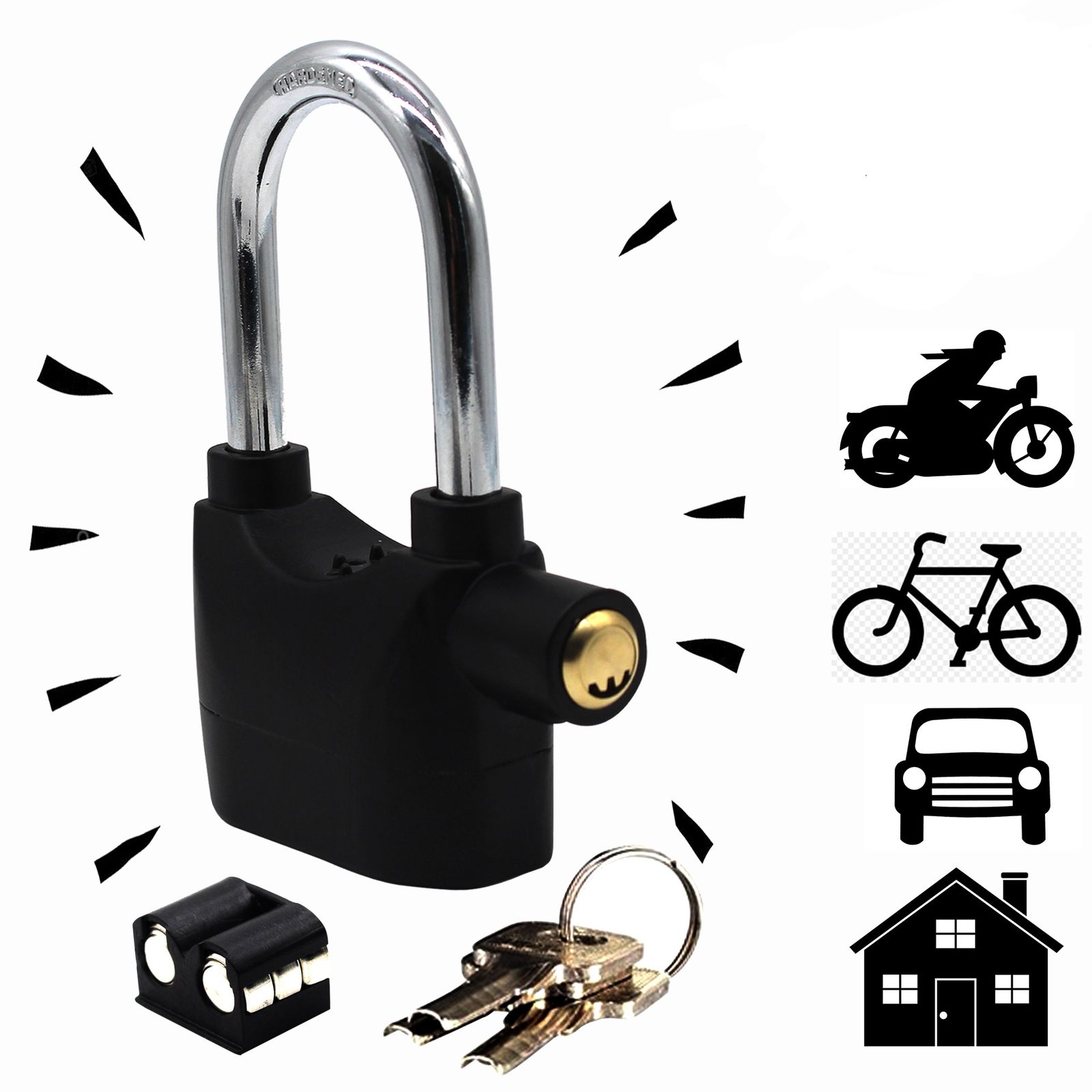 Security Alarm Lock Big Size//সিকিউরিটি অ্যালার্ম লক (বড় সাইজ)