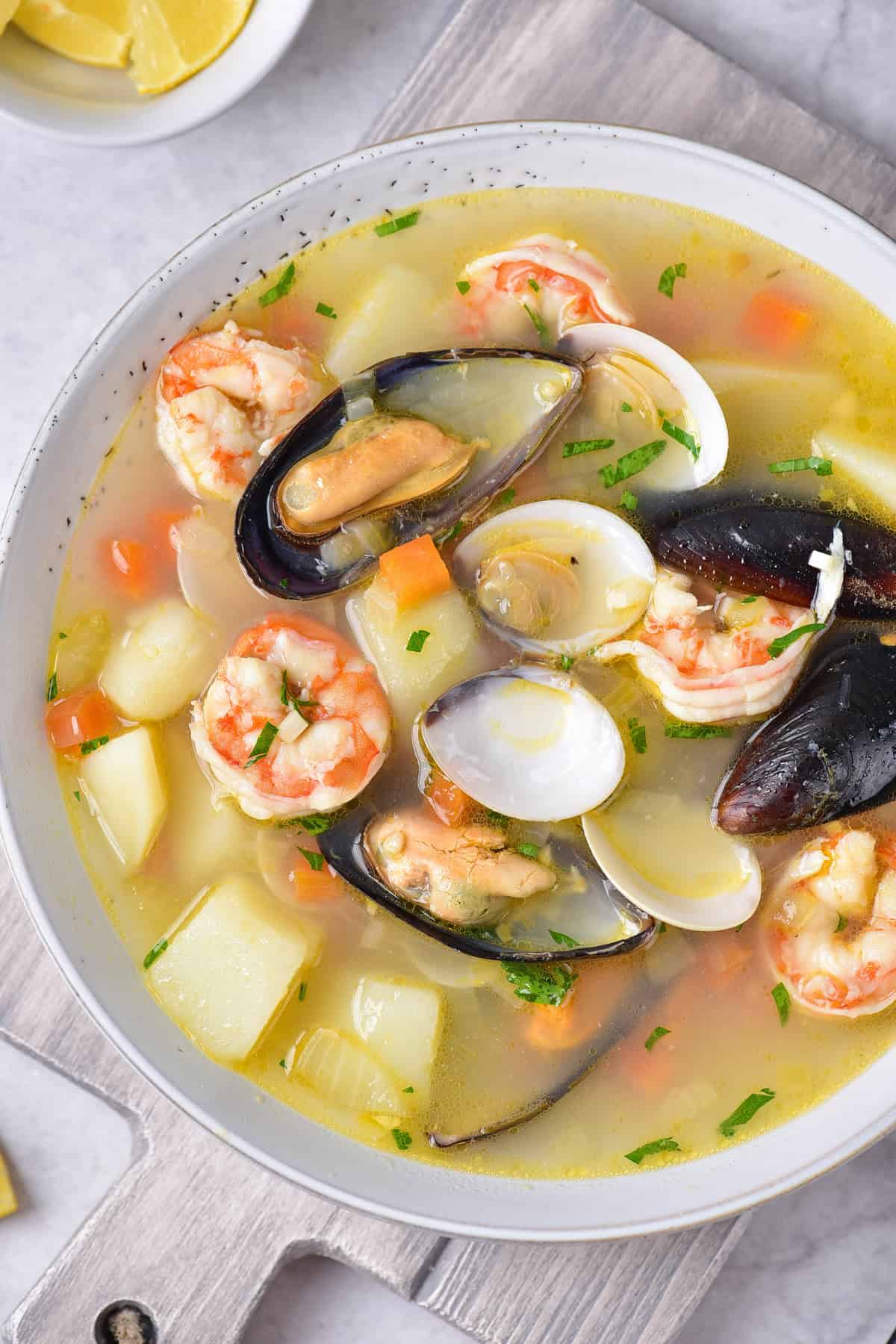 Sea food soup